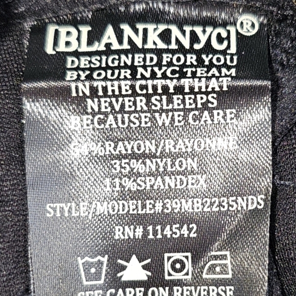 BLANKNYC New Womens Black Dress Leggings Size 24 - Picture 9 of 10